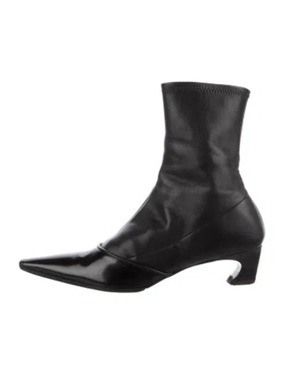 Pre-owned Acne Studios Leather Boots In Black