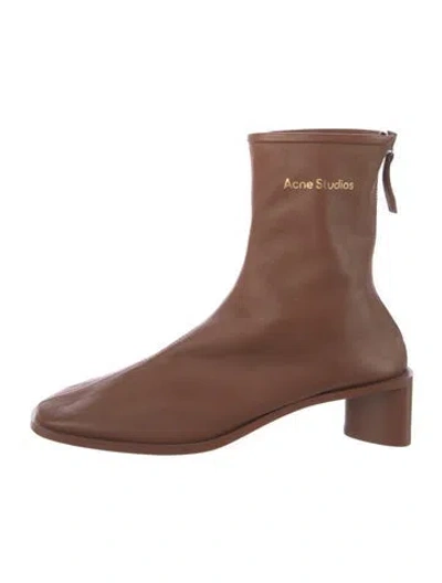 Pre-owned Acne Studios Leather Boots In Black/brown