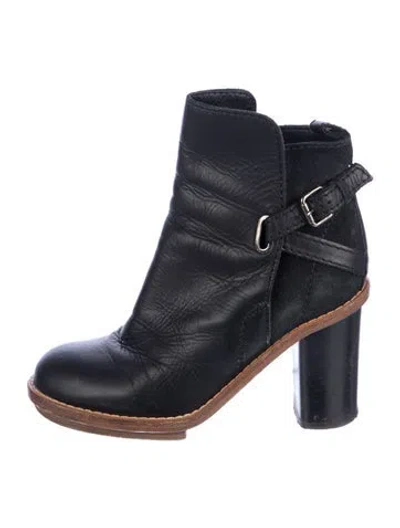 Pre-owned Acne Studios Leather Boots In Blue