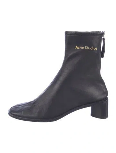 Pre-owned Acne Studios Leather Boots In Blue