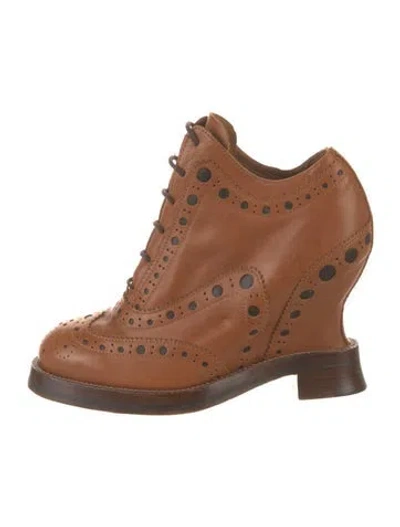 Pre-owned Acne Studios Leather Boots In Brown