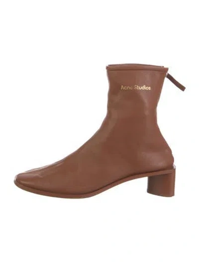 Pre-owned Acne Studios Leather Boots In Brown