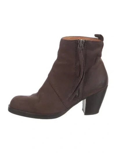 Pre-owned Acne Studios Leather Boots In Brown