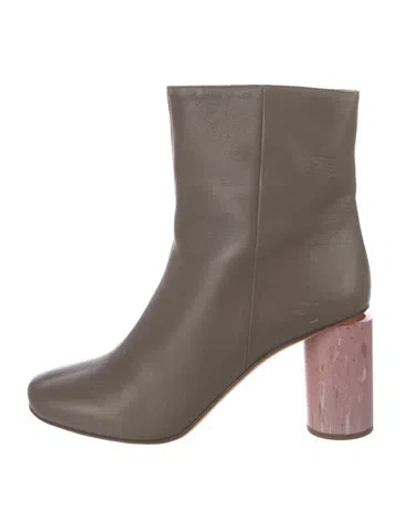 Pre-owned Acne Studios Leather Boots In Gray