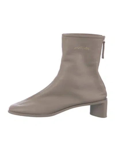 Pre-owned Acne Studios Leather Boots In Grey