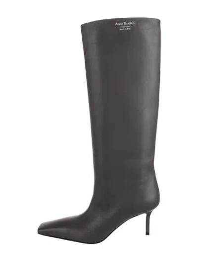 Pre-owned Acne Studios Leather Boots In Grey