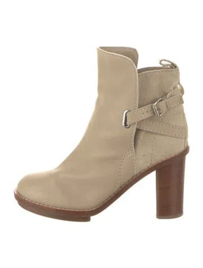 Pre-owned Acne Studios Leather Boots In Neutral
