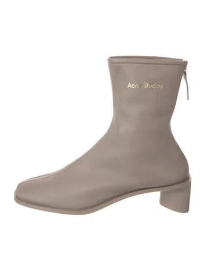 Pre-owned Acne Studios Leather Boots In Neutral