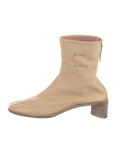 Pre-owned Acne Studios Leather Boots In Neutrals