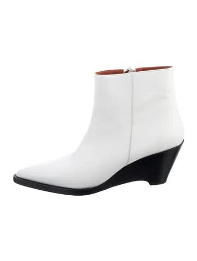 Pre-owned Acne Studios Leather Boots In White
