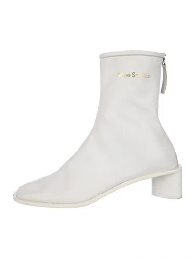 Pre-owned Acne Studios Leather Boots In White