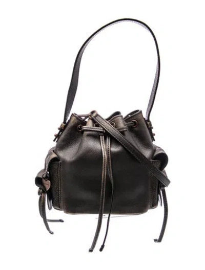 Pre-owned Acne Studios Leather Bucket Bag In Black