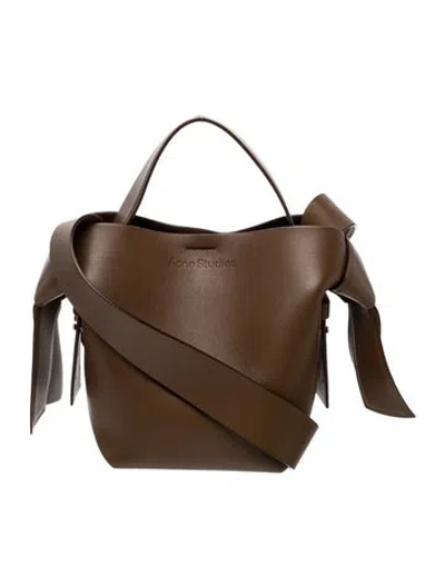 Pre-owned Acne Studios Leather Bucket Bag In Brown