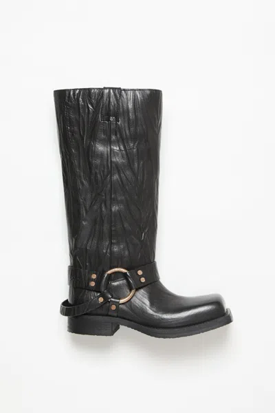 ACNE STUDIOS LEATHER BUCKLE BOOTS