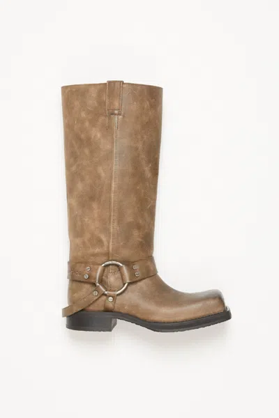 ACNE STUDIOS LEATHER BUCKLE BOOTS