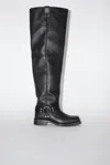 Acne Studios Leather High Boots In Black