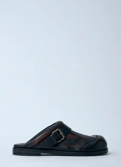 Acne Studios Leather Buckle Mules