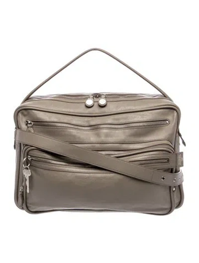 Pre-owned Acne Studios Leather Camero Camera Large In Gray