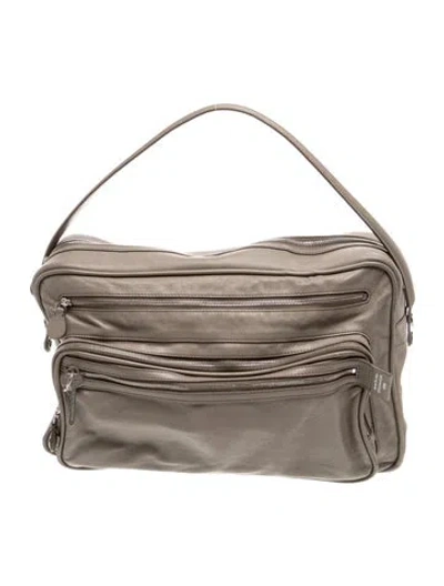 Pre-owned Acne Studios Leather Camero Camera W/ Strap In Gray