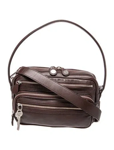 Pre-owned Acne Studios Leather Camero Party Bag In Brown