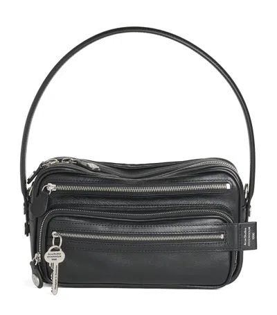 Acne Studios Leather Camero Party Shoulder Bag In Black