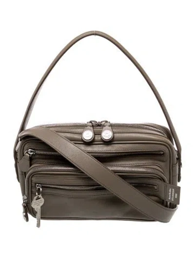 Pre-owned Acne Studios Leather Camero Party Shoulder Bag Small In Gray