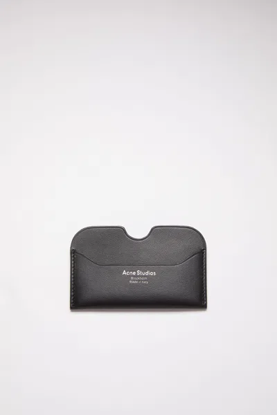 Acne Studios Leather Card Case In Black