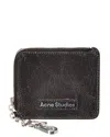 Acne Studios Leather Card Case In Black