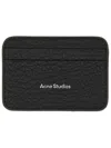 Acne Studios Logo-print Leather Cardholder In Black