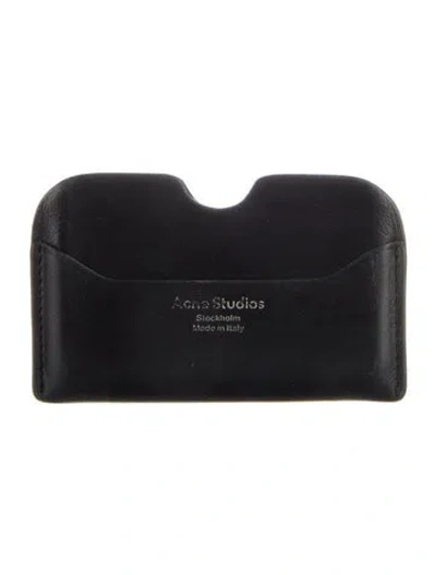 Pre-owned Acne Studios Leather Card Holder In Black
