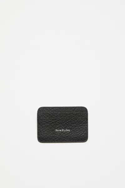 Acne Studios Leather Card Holder In Black