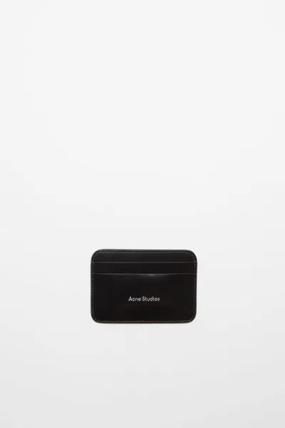 Acne Studios Leather Card Holder In Black