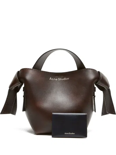 Acne Studios Leather Card Holder In Brown
