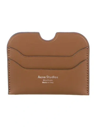 Pre-owned Acne Studios Leather Card Holder In Brown