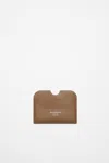 Acne Studios Leather Card Holder In Camel Brown