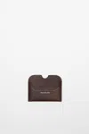 Acne Studios Leather Card Holder In Dark Brown