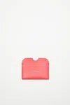 Acne Studios Leather Card Holder In Electric Pink