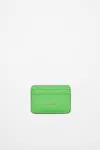 Acne Studios Leather Card Holder In Green