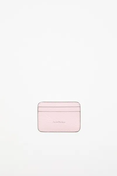 Acne Studios Leather Card Holder In Pink