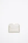 Acne Studios White Leather Card Holder In White,black