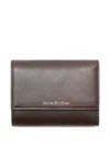 Acne Studios Leather Cardholder In Gold