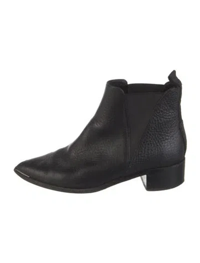 Pre-owned Acne Studios Leather Chelsea Boots In Black