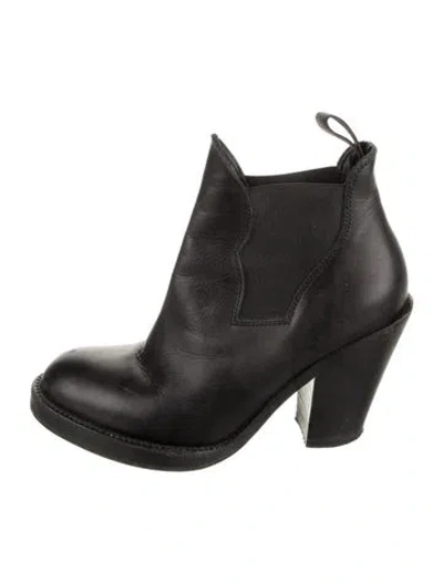Pre-owned Acne Studios Leather Chelsea Boots In Black