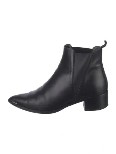 Pre-owned Acne Studios Leather Chelsea Boots In Black