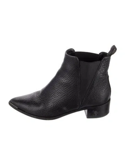Pre-owned Acne Studios Leather Chelsea Boots In Black