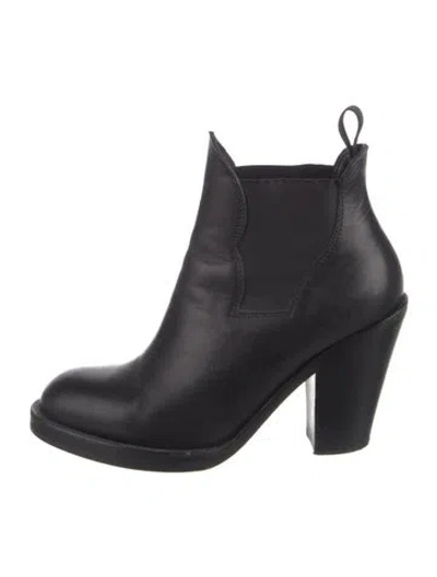 Pre-owned Acne Studios Leather Chelsea Boots In Black