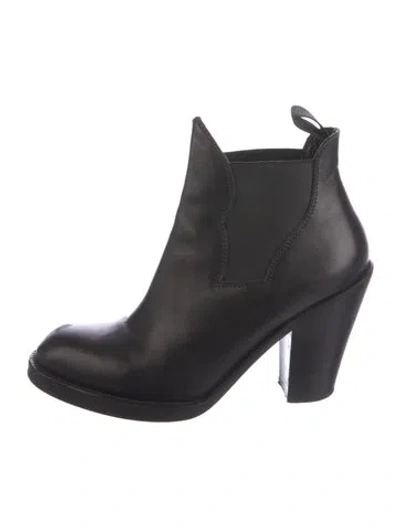 Pre-owned Acne Studios Leather Chelsea Boots In Black