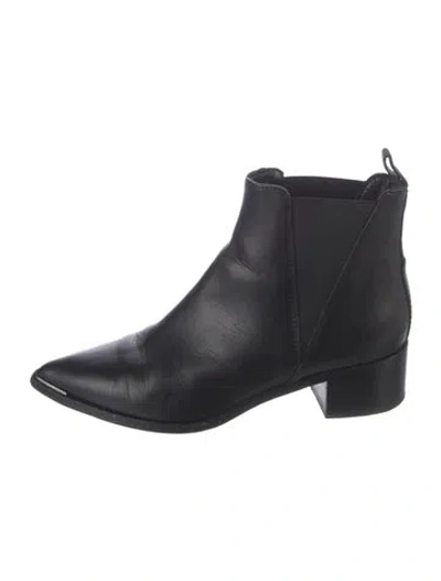 Pre-owned Acne Studios Leather Chelsea Boots In Black