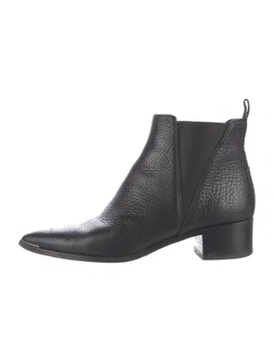 Pre-owned Acne Studios Leather Chelsea Boots In Black