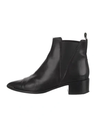 Pre-owned Acne Studios Leather Chelsea Boots In Black